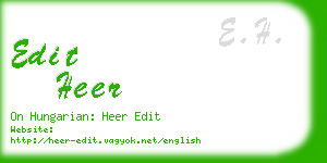 edit heer business card